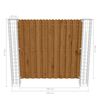 vidaXL Schuttingpaneel met gabion palen 180x180 cm grenenhout