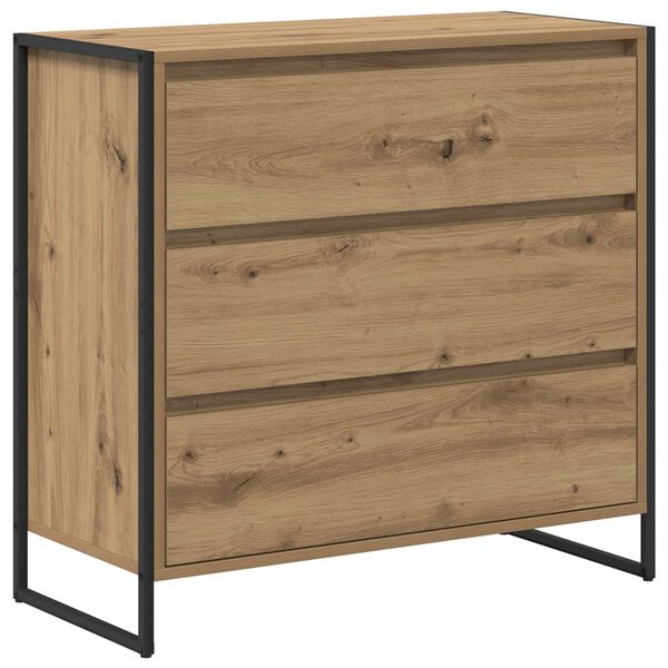 vidaXL Dressoir Ambachtelijk eiken 79 x 36 x 75.5 cm Bewerkt hout