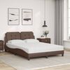 vidaXL Bedframe zonder matras "Zadar" kunstleer bruin 140x190 cm