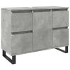 vidaXL Badkamerkast 80x33x60 cm bewerkt hout betongrijs