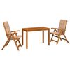vidaXL Garden Dining Set Naturel Massief Acaciahout