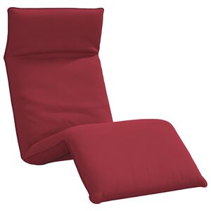 vidaXL Ligstoel inklapbaar 175x54x8,5 cm oxford stof wijnrood