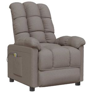 vidaXL Massagestoel stof taupe