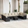 vidaXL Tuin Sofa Set Zwart poly rattan