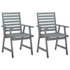 vidaXL Tuinstoelen 2 st met kussens massief acaciahout