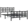 vidaXL Bedframe met hoofd- en voeteneinde metaal zwart 120x200 cm