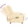 vidaXL Massagestoel elektrisch kunstleer crèmekleurig