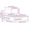vidaXL Bedframe met Gevoerd Hoofdgedeelte Taupe 135 x 190 cm