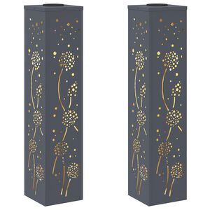 vidaXL Solar LED Pad Licht 2 st Warmwit 18 x 18 x 80 cm