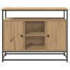 vidaXL Dressoir artisanaal eikenkleurig 100 x 35 x 80 cm Bewerkt hout