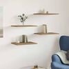 vidaXL Wandschappen 4 st 40x30x1,5 cm bewerkt hout artisanaal eiken