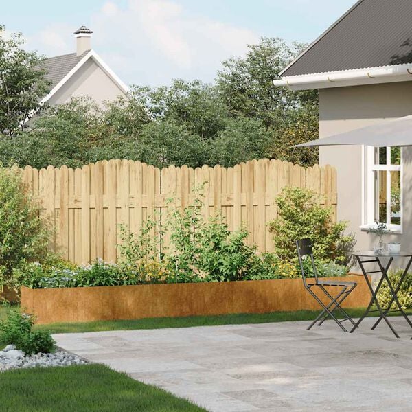 vidaXL Plantenbak roestig 360x40x40 cm weervast staal