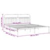 vidaXL Bedframe met hoofdbord metaal zwart 193x203 cm