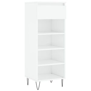 vidaXL Schoenenkast 40x36x105 cm bewerkt hout hoogglans wit