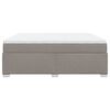 vidaXL Boxspring met matras stof taupe 180x200 cm