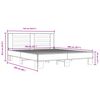 vidaXL Bedframe bewerkt hout metaal bruin eikenkleur 160x200 cm