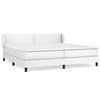 vidaXL Boxspring met matras kunstleer wit 200x200 cm