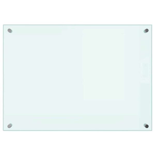 vidaXL Spatscherm keuken 70x50 cm gehard glas wit