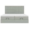 vidaXL Ottoman bed met matrassen 200x200cm fluweel lichtgrijs
