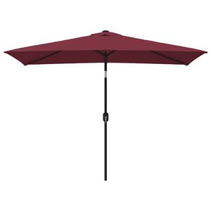 vidaXL Parasol met metalen paal 300x200 cm bordeauxrood