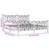 vidaXL Bedframe met hoofd- en voeteneinde metaal wit 180x200 cm