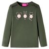 vidaXL Kindershirt met lange mouwen 104 kakikleurig