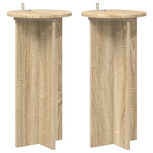 vidaXL Plantenstandaard 2 pcs Sonoma Eiken 29,5 x 29,5 x 60 cm