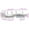 vidaXL 7-delige Loungeset met kussens poly rattan antracietkleurig