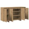 vidaXL Dressoir Artisan Eiken 135 x 41 x 75 cm Bewerkt hout