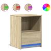 vidaXL Nachtkastjes met LED-verlichting 2 st bewerkt hout sonoma eiken