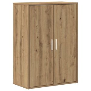 vidaXL Dressoir Artisan Eiken 60 x 31 x 84 cm Bewerkt hout
