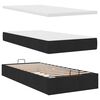vidaXL Ottoman bed met matras en LED's 90x190cm stof zwart