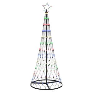 vidaXL LED Kerstboom Multikleur 180 cm Metaal