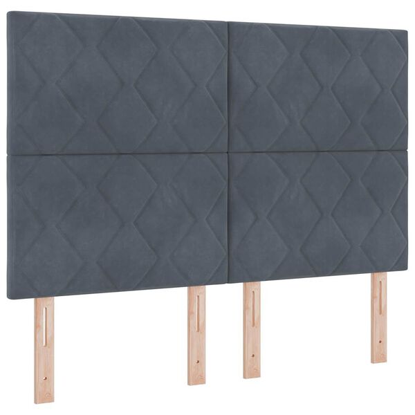 vidaXL Boxspringbed met matras Donkergrijs 140 x 190 cm Stof