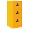 vidaXL Bestandenkast Mosterdgeel 44 x 50 x 106,5 cm Koudgewalst Staal