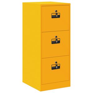 vidaXL Bestandenkast Mosterdgeel 44 x 50 x 106,5 cm Koudgewalst Staal