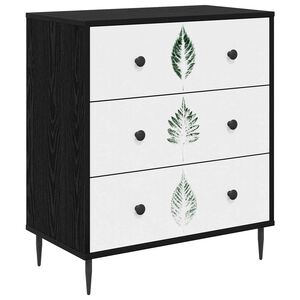 vidaXL Ladekast HANAU Groene bladerenprint 66 x 36,5 x 76 cm