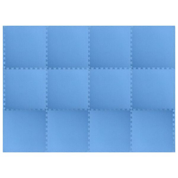 vidaXL Puzzel Oefenmatten 12 pcs Blauw 4,32 ㎡ EVA Schuim