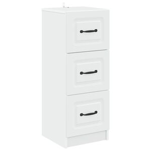 vidaXL Ladenkast Wit 33 x 34,5 x 87 cm Bewerkt hout