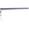 vidaXL Luifel automatisch uitschuifbaar 5x3 m blauw en wit