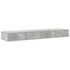 vidaXL Bedlades met lade Beton Grijs 160 x 36,5 x 16,5 cm Bewerkt hout