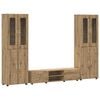 vidaXL Tv-meubelset FLORIN 3 pcs Artisan Eiken Bewerkt hout