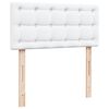 vidaXL Boxspring met matras kunstleer wit 90x200 cm