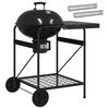 vidaXL Houtskoolgrill met Rookbuizen 91 x 71 x 107 cm Staal Zwart