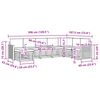 vidaXL Sofa-Sets 8 pcs Natuurlijk en Antraciet Massief Acaciahout