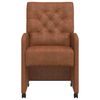 vidaXL Dining Stoelen met Wielen 2 pcs Bruin 58 x 67 x 97 cm Kunstleer