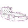 vidaXL Bed met matras stof lichtgrijs 100x200 cm