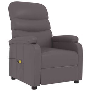 vidaXL Massagestoel kunstleer grijs