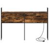 vidaXL Opberghoofdbord met Oplaadstation Gerookt eiken 120 cm