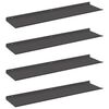 vidaXL Drijvende plank 4 st Zwart 80 x 18 x 2,5 cm Staal